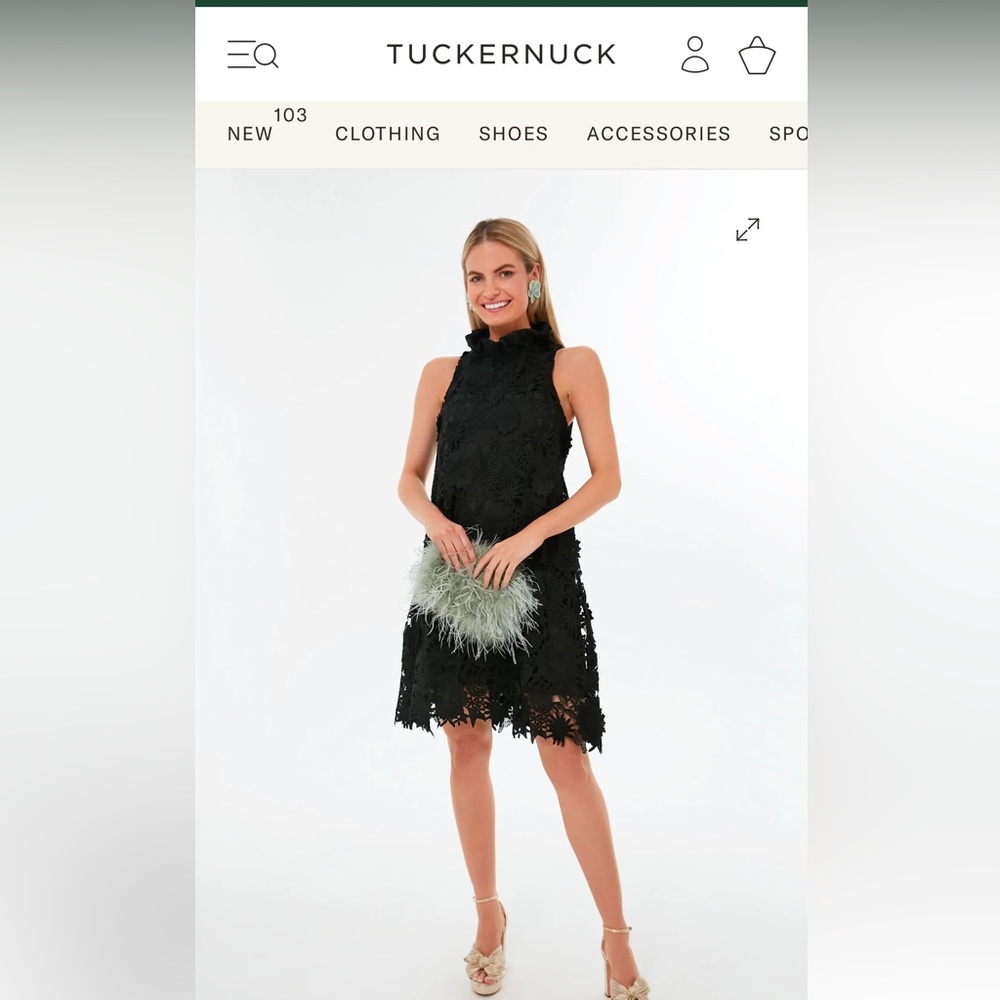 NWT- Tuckernuck Black Guipure Lace Blythe Dress